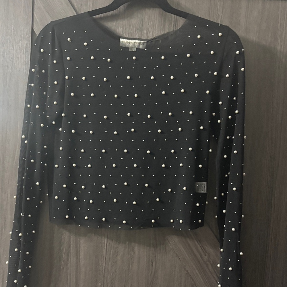 Pearl Beaded Shear Top